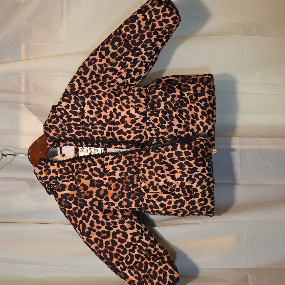 Toddler Girls Leopard Print Winter Coat